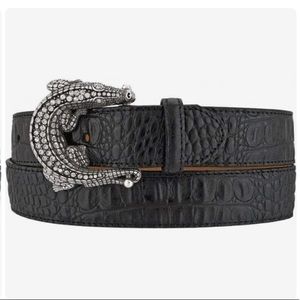 Brighton black alligator rhinestone belt